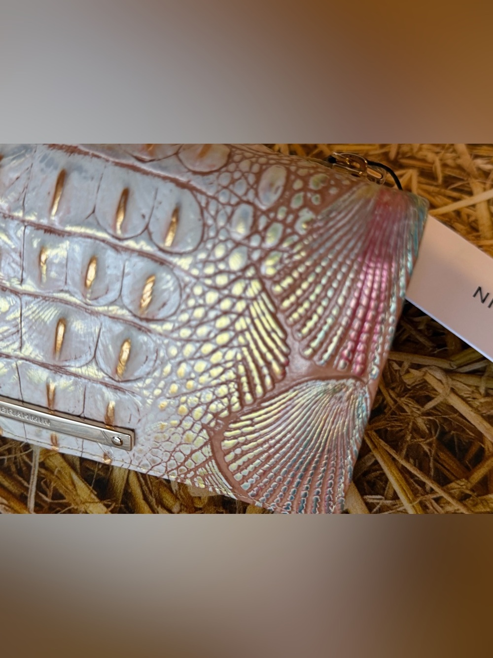 Brahmin ADY Wallet in SCALLOP BONDI Seashell NWT HARD TO FIND PRICE FIRM